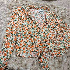 Topshop Floral Blouse